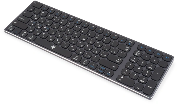 Клавиатура Оклик K767W черный/серебристый USB беспроводная BT/Radio slim Multimedia (2002135)