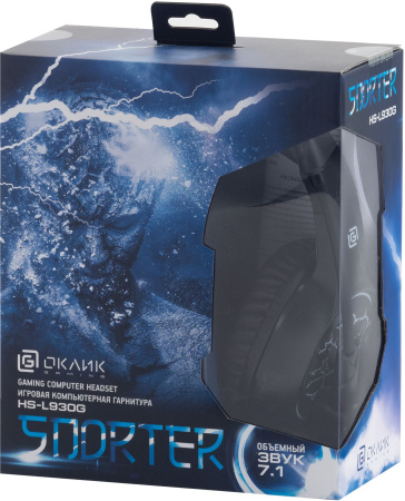 Наушники с микрофоном Оклик HS-L930G SNORTER черный 2.1м мониторные USB оголовье (1192375)