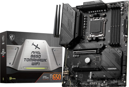 Материнская плата MSI MAG B650 TOMAHAWK WIFI SocketAM5 AMD B650 4xDDR5 ATX AC`97 8ch(7.1) 2.5Gg RAID