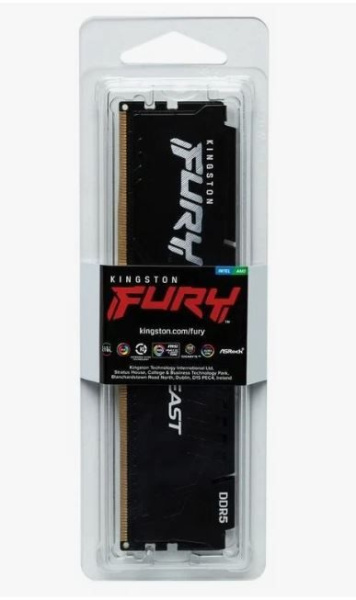 Память DDR5 8GB 5600MHz Kingston KF556C36BBE-8 Fury Beast Black RTL Gaming PC5-44800 CL36 DIMM 288-p