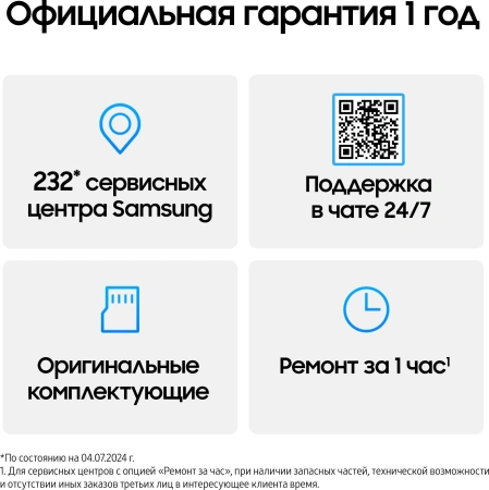 Смартфон Samsung SM-A165F Galaxy A16 128Gb 4Gb мятный моноблок 3G 4G 2Sim 6.7" 1080x2340 Android 14 50Mpix 802.11 a/b/g/n/ac NFC GPS GSM900/1800 GSM1900 TouchSc microSD max1024Gb