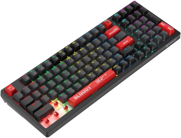 Клавиатура A4Tech Bloody WS98 механическая черный USB беспроводная BT/Radio Multimedia for gamer LED (WS98)