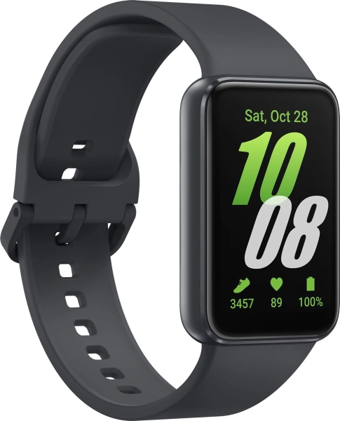 Смарт-часы Samsung Galaxy Fit 3 SM-R390 1.6" AMOLED корп.графит рем.графитовый р.бр.:M/L (SM-R390NZA