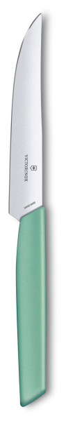 Нож кухонный Victorinox Swiss Modern (6.9006.1241) стальной столовый для стейка лезв.120мм прямая заточка мятный