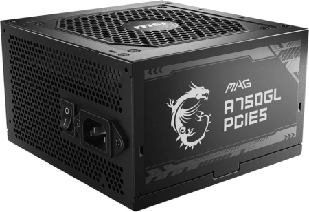 Блок питания MSI ATX 750W MAG A750GL PCIE5 Gen.5 80+ gold (20+4pin) APFC 120mm fan 8xSATA Cab Manag RTL