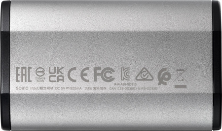 Накопитель SSD A-Data USB-C 1TB SD810-1000G-CSG SD810 1.8" серый