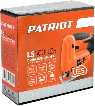 Лобзик Patriot LS 500UES +1пил. 2400ходов/мин от аккумулятора