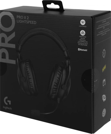Наушники с микрофоном Logitech Pro X 2 LightSpeed черный накладные BT (981-001263)