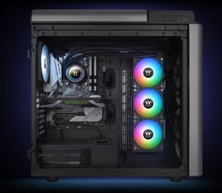 Система водяного охлаждения Thermaltake TH420 V2 ARGB Soc-AM5/AM4/1200/1700/1851 черный 4-pin 34.7dB Al+Cu Ret (CL-W376-PL14SW-A)