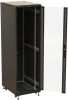 Шкаф серверный Hyperline (TTBR-4261-AS-RAL9004) напольный 42U 600x1000мм пер.дв.стекл задн.дв.спл.ст