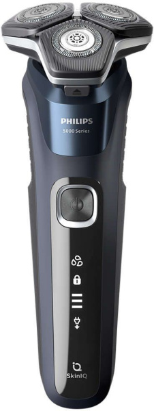Бритва роторная Philips S5885/35 реж.эл.:3 питан.:аккум. синий/черный