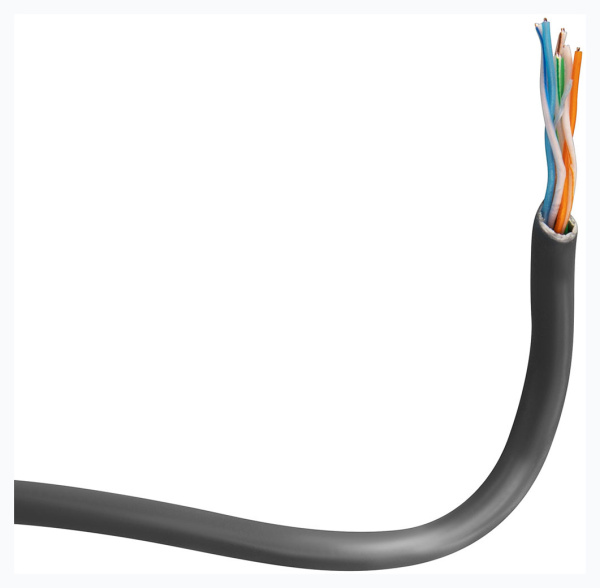 Кабель сетевой Buro UTP 4 пары cat5E solid 0.42мм Cu 305м серый