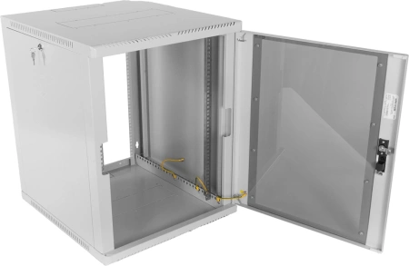 Шкаф коммутационный ЦМО (ШРН-15.500) настенный 15U 600x529мм пер.дв.стекл 200кг серый 470мм 180град.