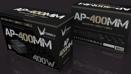 Блок питания Formula ATX 400W AP-400ММ 80 PLUS WHITE (20+4pin) APFC 120mm fan 6xSATA RTL