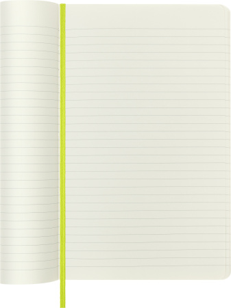 Блокнот Moleskine CLASSIC SOFT QP616C2 Large 130х210мм 192стр. линейка мягкая обложка лайм
