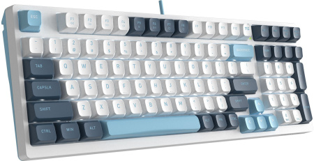 Клавиатура A4Tech Fstyler FS300 механическая белый/синий USB for gamer LED (FS300 PANDA SNOWBOARDING