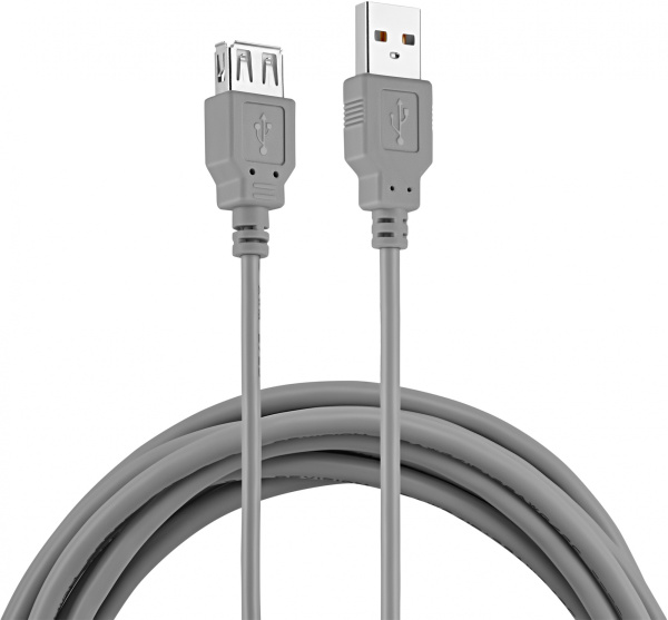 Кабель Buro BHP RET USB_AF30 USB A(m) USB A(f) 3м серый блистер