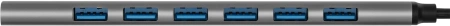 Разветвитель USB-C+ USB-A Digma DHUB-7USB-AC-2.0 7порт. черный