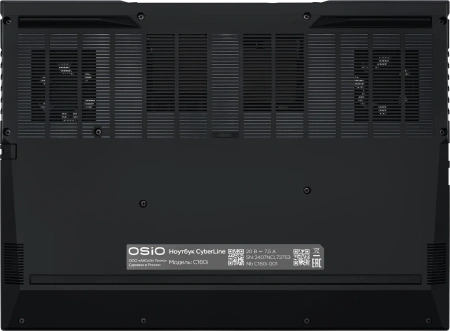 Ноутбук Osio CyberLine C160i-003 Core i5 12600H 16Gb SSD512Gb NVIDIA GeForce RTX4060 8Gb 16" IPS WUXGA (1920x1200) noOS brown WiFi BT Cam 3410mAh