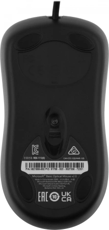 Мышь Microsoft Basic Optical Mouse Black черный оптическая (1000dpi) USB (2but)