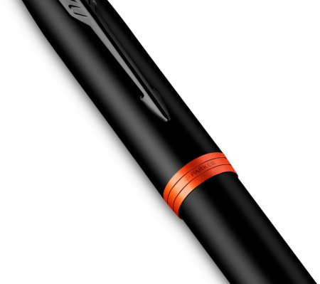 Ручка роллер Parker IM Vibrant Rings T315 (CW2172945) Flame Orange PVD F черн. черн. подар.кор.