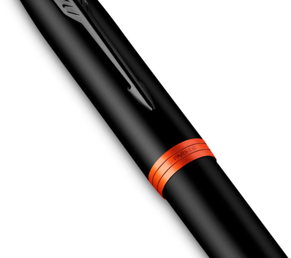 Ручка роллер Parker IM Vibrant Rings T315 (CW2172945) Flame Orange PVD F черн. черн. подар.кор.