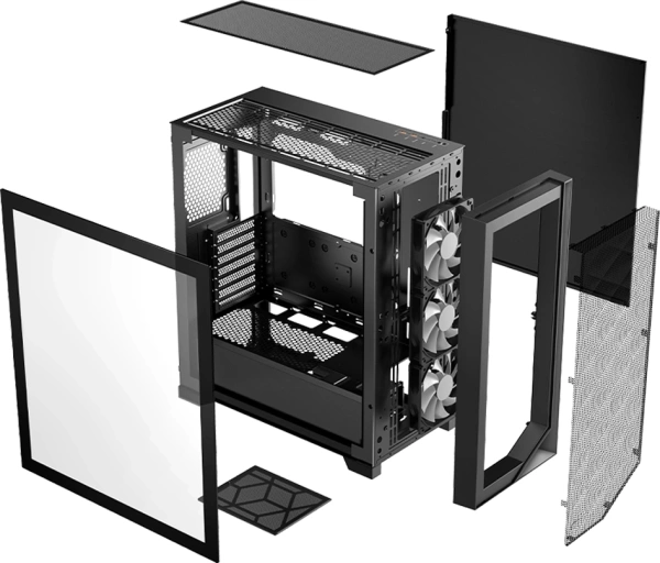 Корпус PcCooler C3D510 BK ARGB черный без БП ATX 5x120mm 5x140mm 2xUSB3.0 audio bott PSU
