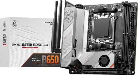 Материнская плата MSI MPG B650I EDGE WIFI SocketAM5 AMD B650 2xDDR5 mini-ITX AC`97 8ch(7.1) 2.5Gg RA