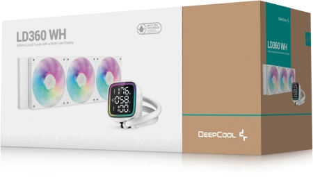 Система водяного охлаждения Deepcool LD360 ARGB Soc-AM5/AM4/1200/1700/1851 белый 4-pin 38.71dB Al LCD 300W 1786gr Ret (R-LD360-WHDMMN-G-1)