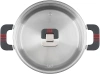 Кастрюля Rondell Stripes RDS-1638 5.2л. d=24см (с крышкой) стальной