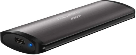 Накопитель SSD A-Data USB-C 2Tb ASE760-2TU32G2-CTI SE760 1.8" серый