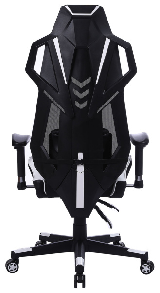 Кресло игровое Cactus CS-CHR-090BLW черный/белый эко.кожа/сетка крестов. нейлон