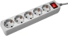 Сетевой фильтр PC Pet AP01006-E-G 1.8м (5 розеток) серый (пакет ПЭ)