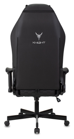 Кресло игровое Knight Neon черный соты эко.кожа с подголов. крестов. металл