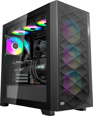 Корпус PcCooler C3D510 BK ARGB черный без БП ATX 5x120mm 5x140mm 2xUSB3.0 audio bott PSU