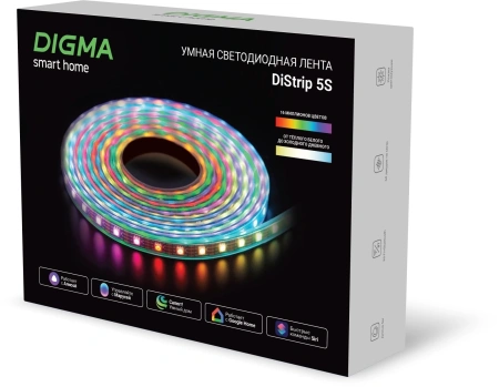 Умная светодиодная лента Digma DiStrip 5S 60св./м 18В 5м (DS5S)