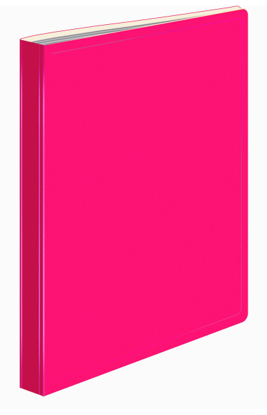 Папка с 30 прозр.вклад. Бюрократ Double Neon DNE07V30PINK A4 пластик 0.7мм розовый