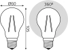 Лампа светодиодная Gauss Filament 102902112 12Вт цок.:E27 груша 185B св.свеч.бел.теп. грушевидная (упак.:10шт)