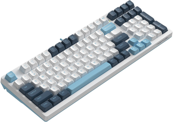 Клавиатура A4Tech Fstyler FS300 механическая белый/синий USB for gamer LED (FS300 PANDA SNOWBOARDING