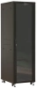 Шкаф серверный Hyperline TTBR-4268-AS-RAL9004 напольный 42U 600x800мм пер.дв.стекл задн.дв.перфор. 4 бок.пан. 1000кг черный 710мм 117.1кг 2055мм IP20 сталь