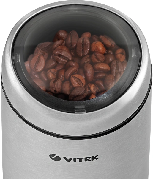 Кофемолка Vitek VT-1546 150Вт сист.помол.:ротац.нож вместим.:50гр серебристый