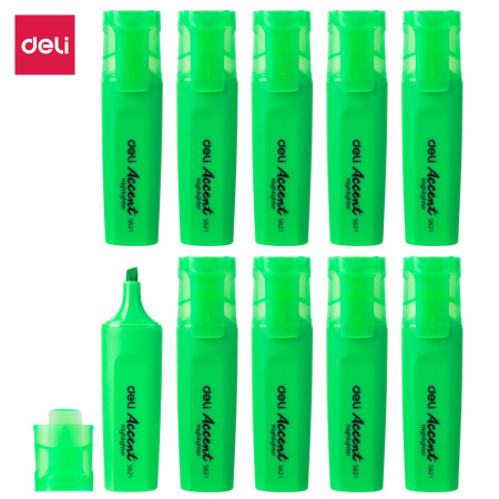 Текстовыделитель Deli Accent ES621GREEN Delight скошенный пиш. наконечник 1-5мм зеленый