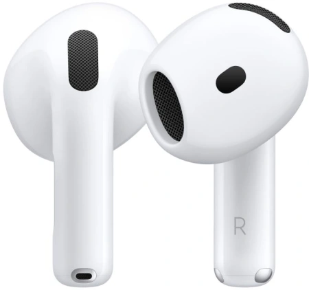 Гарнитура вкладыши Apple A3055,A3056,A3059 AirPods 4 ANC белый беспроводные bluetooth в ушной раковине (MXP93ZA/A)