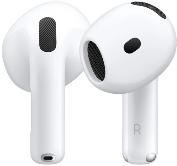 Гарнитура вкладыши Apple AirPods 4 A3050/A3053/A3058 белый беспроводные bluetooth в ушной раковине (MXP63HN/A)