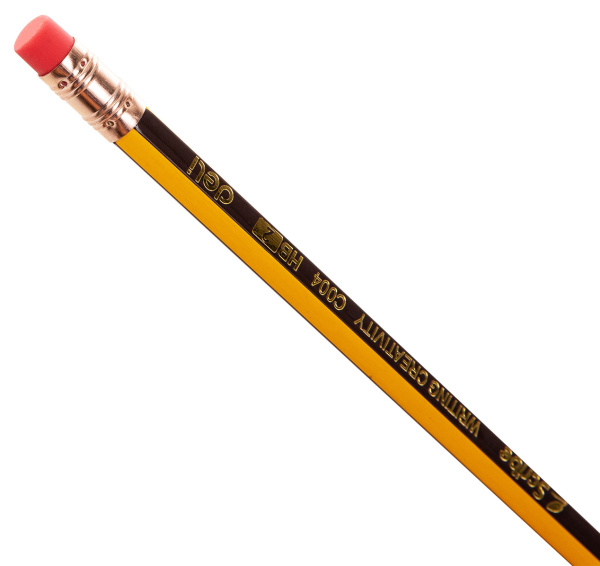 Карандаш ч/г Deli EC004-HB Scribe HB шестигран. тополь карт.кор. (12шт) ластик