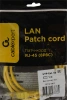 Патч-корд PP12-1M/Y 1000G UTP 4 пары cat5E CCA molded 1м желтый RJ-45 (m)-RJ-45 (m)