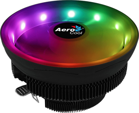 Устройство охлаждения(кулер) Aerocool Core Plus Soc-AM5/AM4/1151/1200/1700 4-pin 15-25dB Al 110W 305gr LED Ret