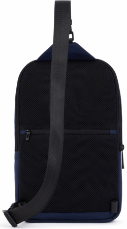 Рюкзак слинг мужской Piquadro Wollem CA5751W129/BLU синий полиэстер/натур.кожа