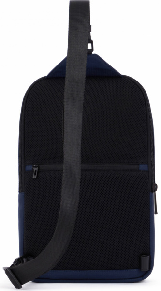 Рюкзак слинг мужской Piquadro Wollem CA5751W129/BLU синий полиэстер/натур.кожа
