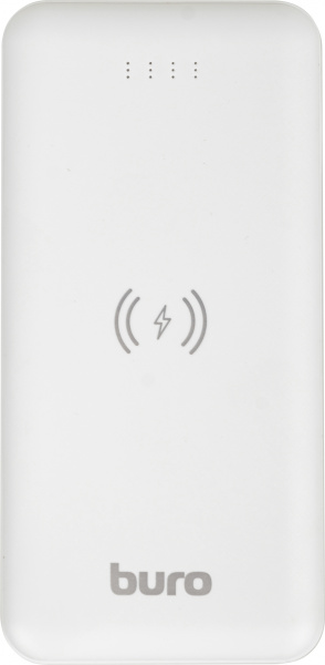 Мобильный аккумулятор Buro BPW10E 10000mAh 2A беспров.зар. белый (BPW10E10PWT)